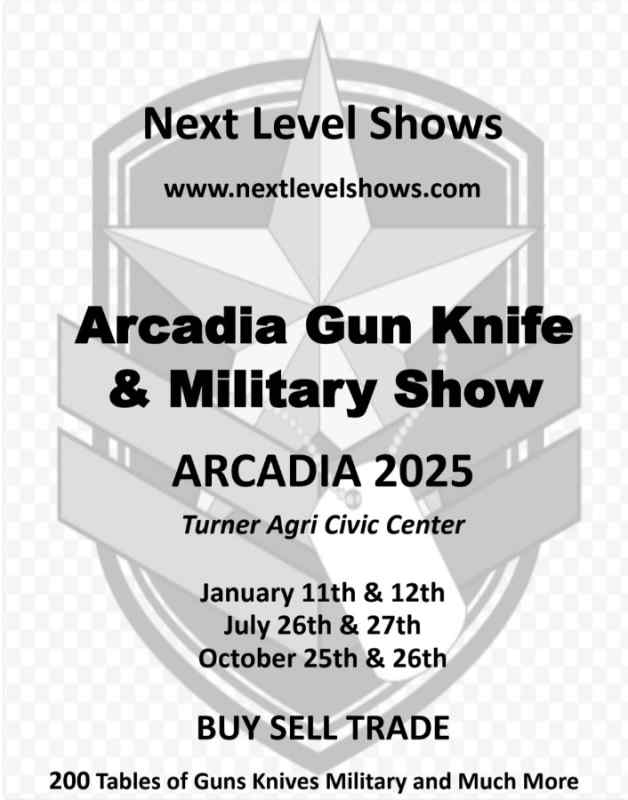 Arcadia gun and knife show 