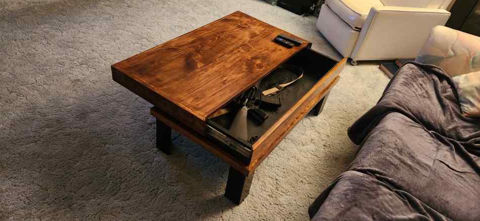 Hidden Gun Coffee Table 