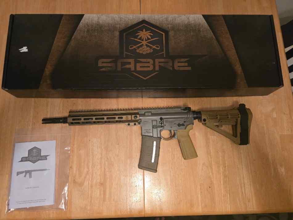 PSA Sabre-15 Forged 11.5&quot; 5.56 Pistol moss green