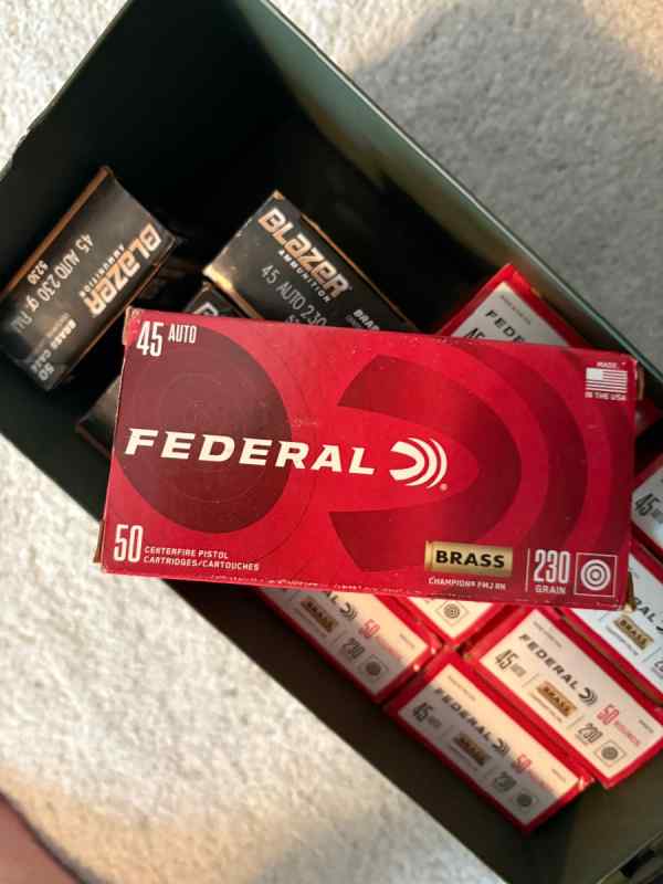  650 rounds of 45 ACP Ammo