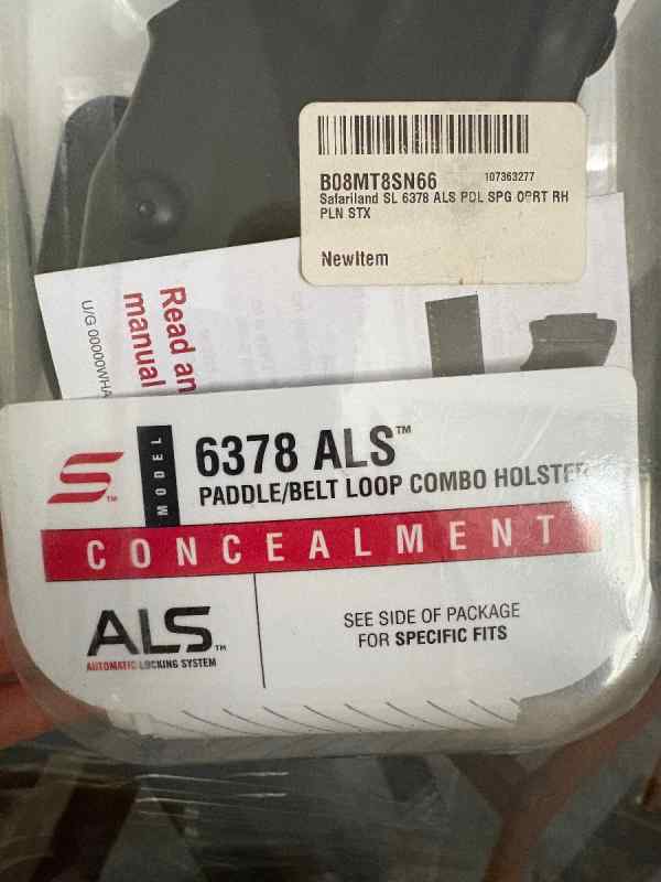 6378 ALS paddle/belt loop combo holster