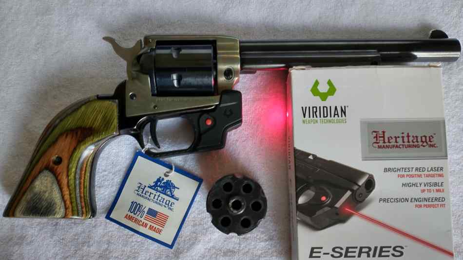 22LR+MAG 6.5” Revolver Laser-Sight 2-Cylinders