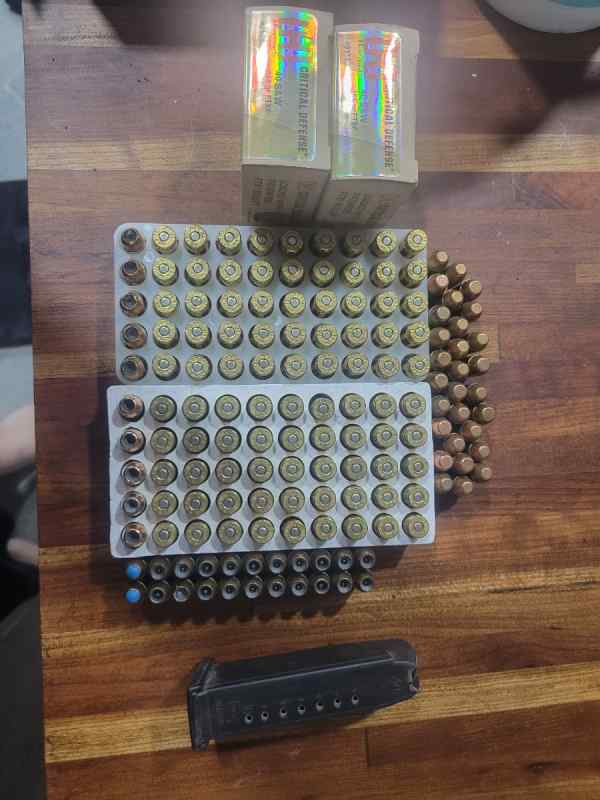 172 of 40 cal hollow plus 29 rounds of target 40
